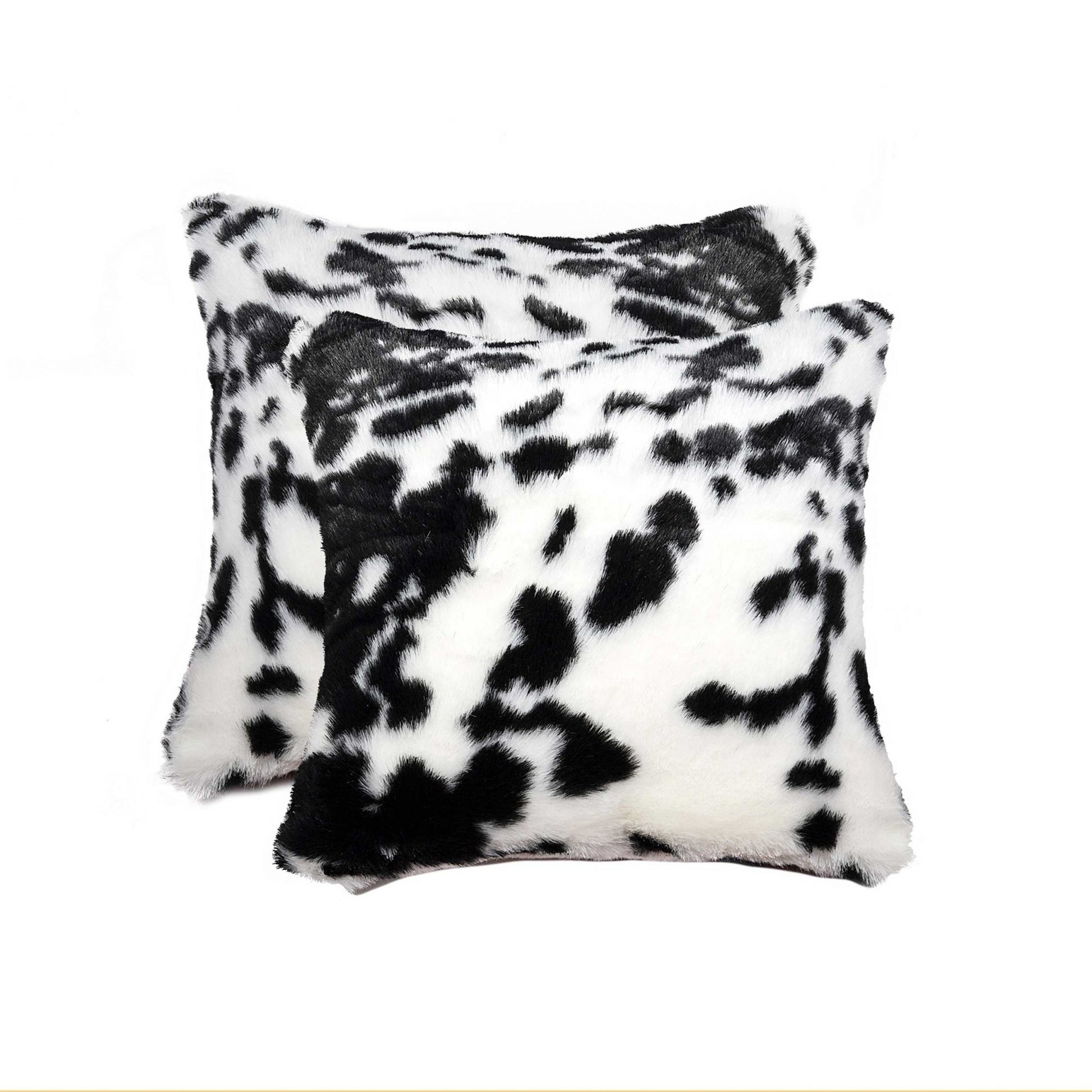 18" X 18" X 5" Sugarland Black And White Faux  Pillow 2 Pack-0