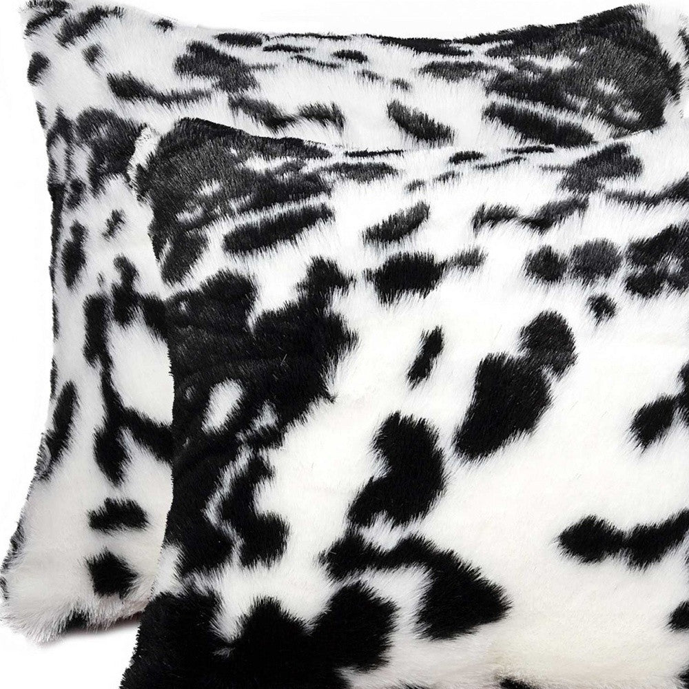 18" X 18" X 5" Sugarland Black And White Faux  Pillow 2 Pack-3