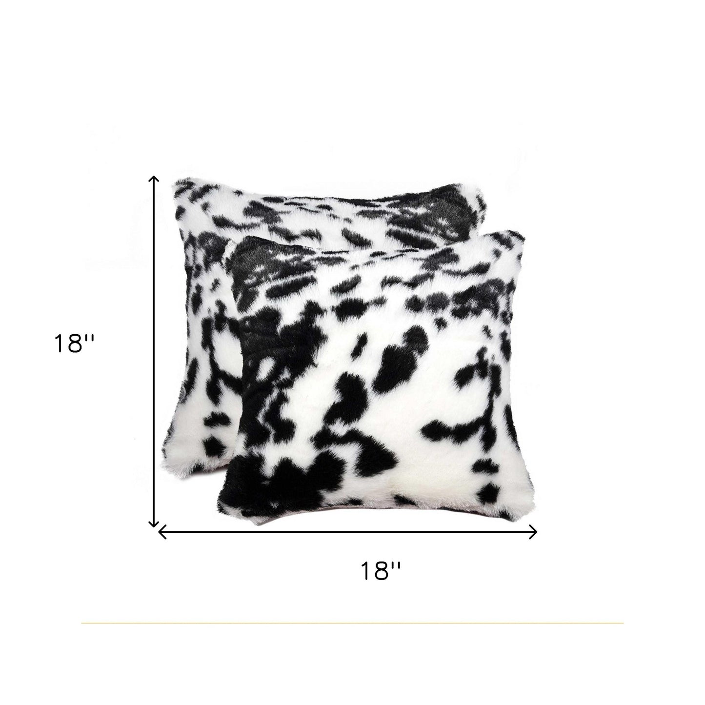 18" X 18" X 5" Sugarland Black And White Faux  Pillow 2 Pack-6