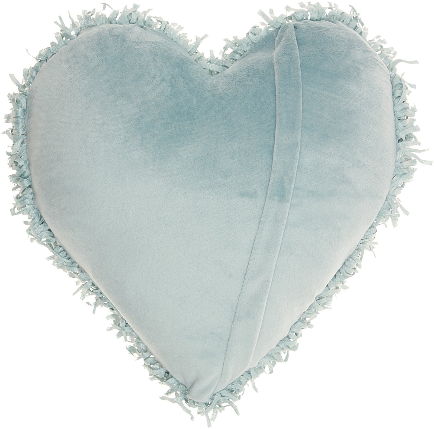 Heart Shaped Celadon Shag Accent Pillow-2