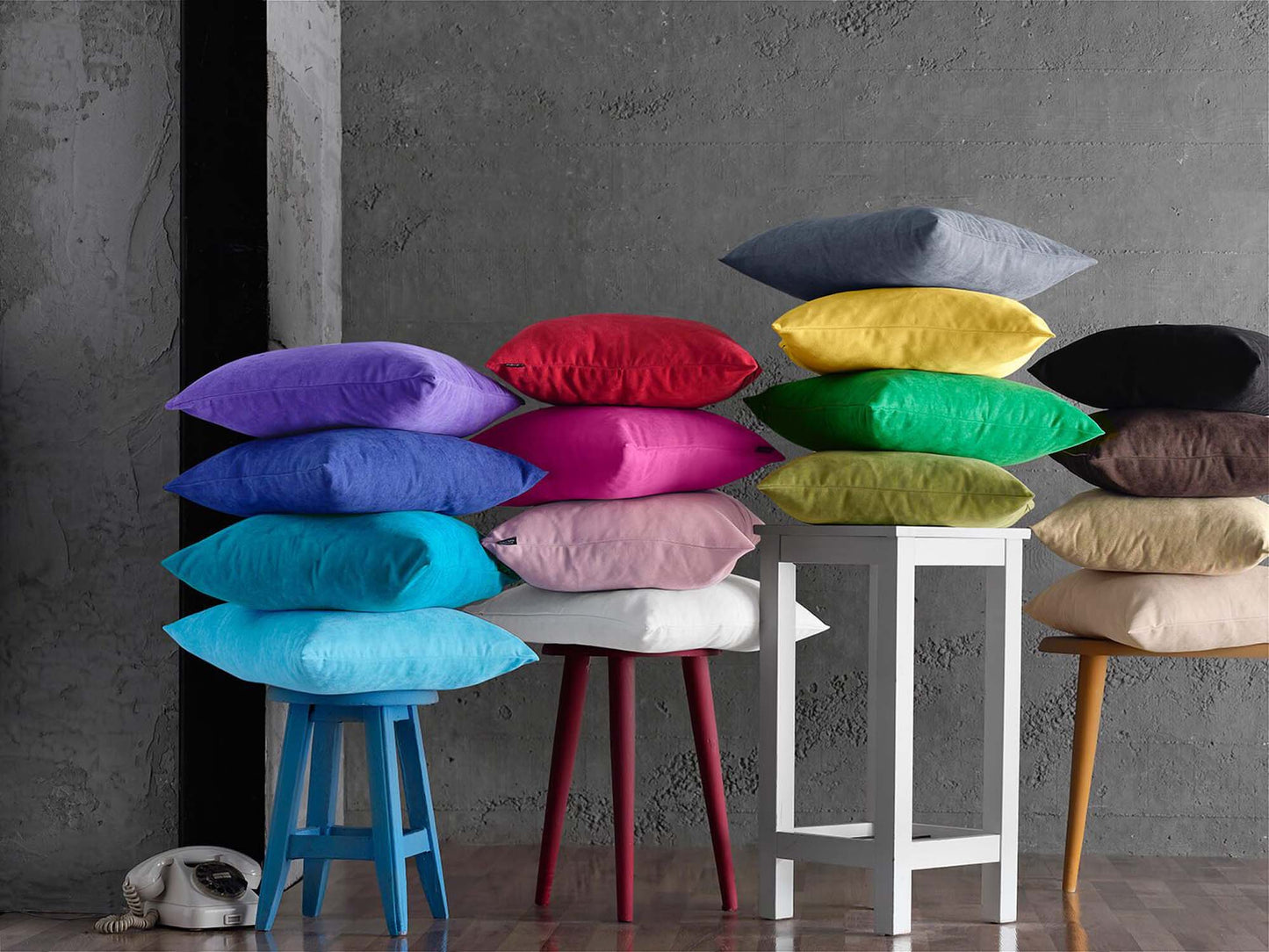 Set Of Two 26" X 26" Sapphire Blue Polyester Zippered Pillow Cover-4