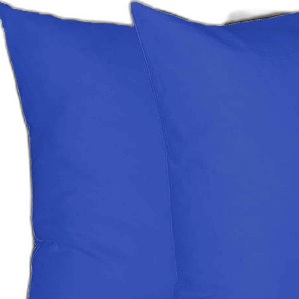 Set Of Two 26" X 26" Sapphire Blue Polyester Zippered Pillow Cover-2